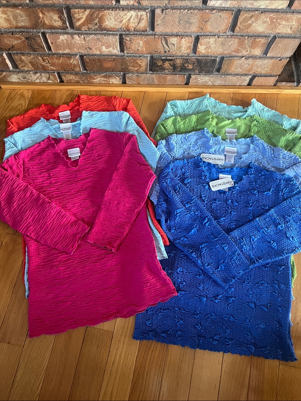 HAYSTACKS Women's Textured Long Sleeve Tops-Bundle of 7